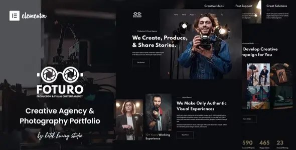 Foturo – Photography Portfolio & Creative Agency Elementor Template Kit