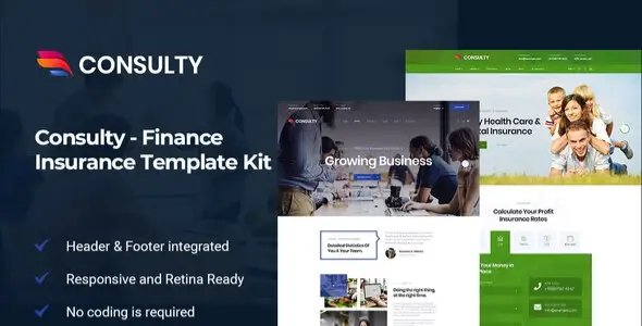 Consulty – Finance Consulting Elementor Template Kit