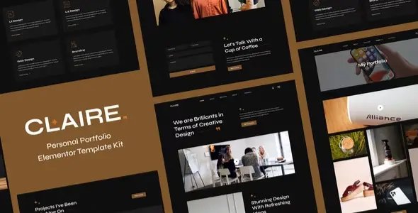 Claire – Personal Portfolio Elementor Template Kit