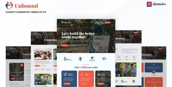 Unbound – Charity & Nonprofit Elementor Template Kit
