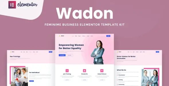 Wadon – Feminine Business Consultant Elementor Template Kit