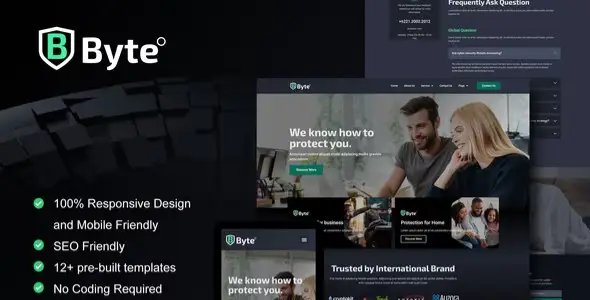 Byte – Cyber Security Business Elementor Template Kit