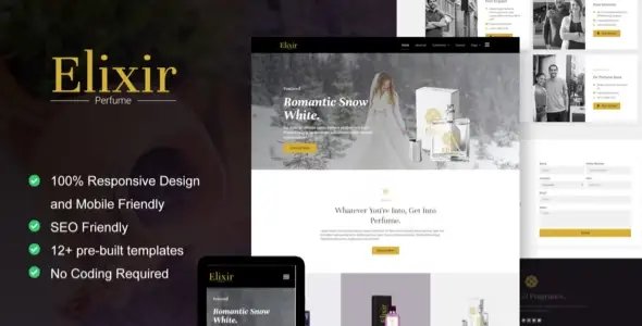Elixir – Perfume Maker Elementor Template Kit