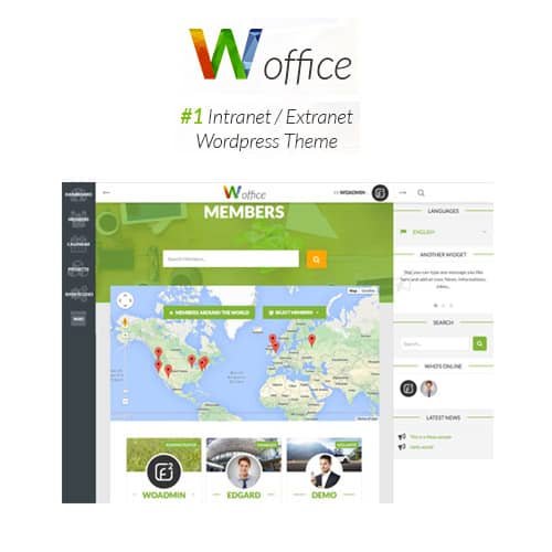 Woffice - Intranet, Extranet & Project Management WordPress Theme