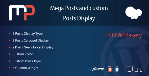 Mega Posts Display for WPBakery