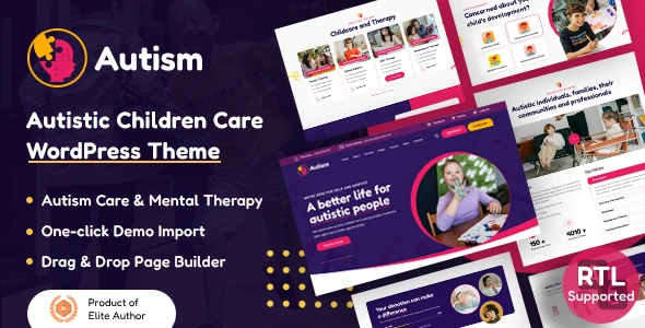Autism – Autistic Children Care WordPress Theme + RTL