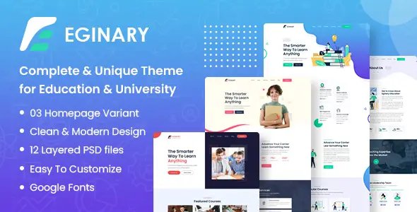 Eginary – Online Education Elementor Template Kit