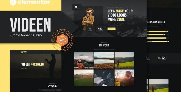 Videen – Video Editor Studio Elementor Template Kit