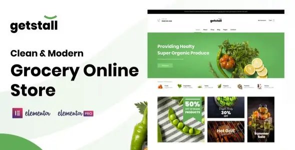 Getstall – Grocery Store Elementor Template Kit