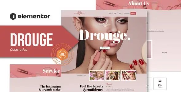 Drouge – Cosmetic Elementor Template Kit