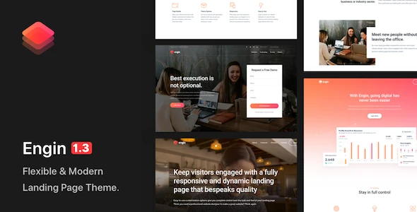 Engin – Multipurpose Landing Page WordPress Theme